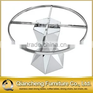 Luxury Granite Top 48 Inch Round Dining Table With Stainless Steel thumbnail-4