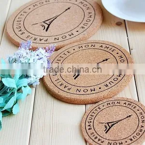 Japanese Paris Tower Cork Coaster Mat Pad Printing thumbnail-1
