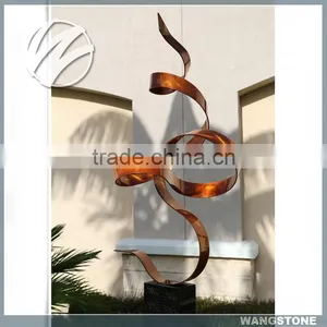 Metal Ribbon Art Modern Stainless Steel Sculpture for Garden Decor thumbnail-1