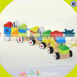 Wholesale Top Sale Multifunction Pulling Train Toy Stylish Wooden Pull Train Toys W05C008 thumbnail-2