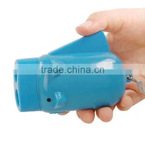 Custom Mini Cute Hand Pressure Automatic Power Generation Powerful Led Torch Flashlight thumbnail-2
