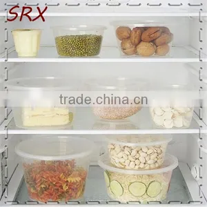 500ml 700ml 1250ml Custom Making High Quality Round Disposable Plastic Rice Bowl Salad Bowl Soup Bowl With Lid thumbnail-1