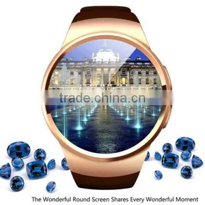 2017 Luxury KW18 Bluetooth Smart Watch Round Dial Talking Watch With Heart Rate Monitor GPS Tracking Watch thumbnail-3