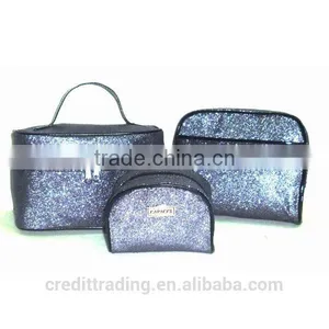 Grind Arenaceous Shiny Surface Multifunction Travel Hanging Cosmetic Bag 3pcs/SET thumbnail-1