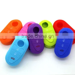 Plastic Leather Car Key Holder Silicone Protective Car Key Cover for Alfa Romeo thumbnail-2