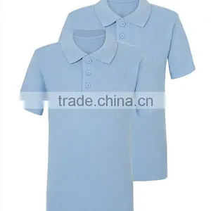 WHOLESALE Girls School Scallop Long Sleeve Polo Shirts thumbnail-1