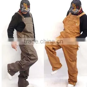 Outdoor Canvas Bib Overalls Siamese / Engineering / Loose Fat XL Leisure Jeans thumbnail-1