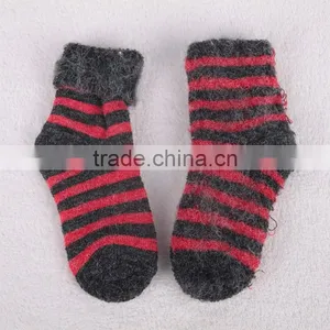 Angora Wool Material Bright Color Knitted Sock thumbnail-5