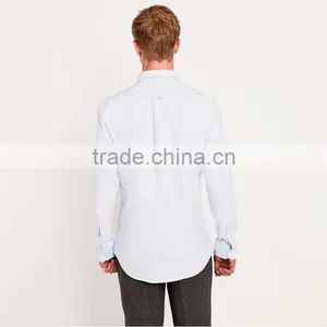 2015 New Model White 100% Cotton Dress Shirt Mens Classic Shirts thumbnail-3
