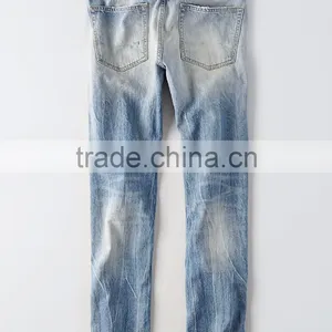 Wholesale Latest Design Straight Slim Fit Urban Star Damaged Ripped Washed Jeans for Men Jeans Pants Holesale Direct Factory thumbnail-6