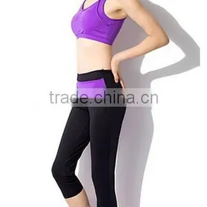 Purple Yoga Clothing Women Sports Aerobics Pant Suit thumbnail-2