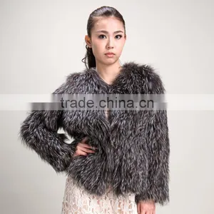 Myfur 2017 New Arrived Lady Warm Genuine Fox Fur Coat Silver Fox Fur Garment thumbnail-1
