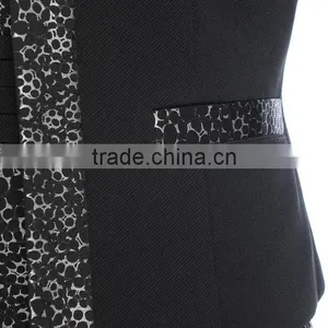 Custom High Quality Cheeap Black Fancy Blouse Designs European Dress Women's Suit Wholesale thumbnail-4
