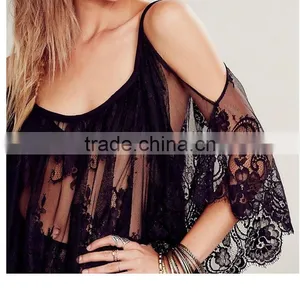 Walson Beach Sexy Strapless Lace Dress Perspective Smock Dress thumbnail-1