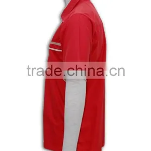 100% Cotton Design China Made Short Sleeve Red Mens Lightweight Cotton Shirts thumbnail-2