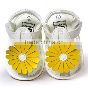 Sunflower Baby Summer Sandals, Baby Leather Sandals thumbnail-2