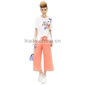 New Fashion Fit Lady Chiffon Pants Cropped Trousers With Good Quality 2016 thumbnail-2