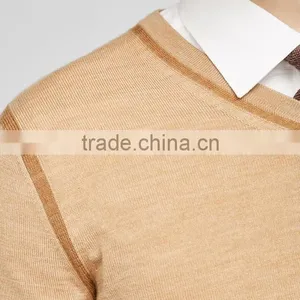 Men's Formal V-neck Plain School Uniform Pullover Sweater With Custom Wholesale thumbnail-4