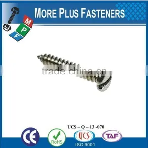 Made in Taiwan ISO 1481A2 Slotted Pan Head Tapping Screws Stainless Steel Cone Point DIN 7971 C thumbnail-4