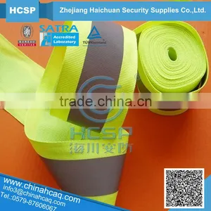 High Visibility Elastic Reflective Ribbon Conform to EN471 Reflective Piping, Reflective Webbing, Reflective Ribbon thumbnail-1