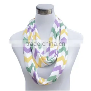 NEW Chevron Stripe Lady Scarf Zig Zag Jersey Scarves Wholesale Infinity Scarf thumbnail-1
