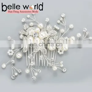 Bride Pearl Floral Hair Accessories Hair Fork Decoration Wedding thumbnail-1