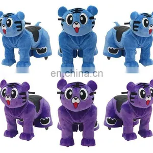 HI Colorful Tiger Plush Zoo Animal Electric Scooter Animal Ride for Kids thumbnail-3