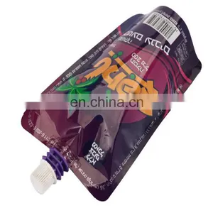 Custom Design Llaminated Plastic Reusable Refillable Liquid Packing Drinks Water Printed Spouted thumbnail-1