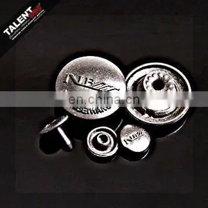 Custom Brand Logo Denim Plating Gold Metal Button thumbnail-2