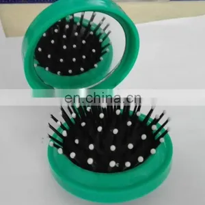 Round Foldable Hair Brush With Mirror And Sewing Kit Set With Available Color Provided thumbnail-1
