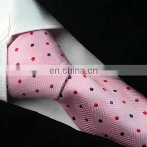 Silk Navy and White Dot Casual Mens Tie thumbnail-5