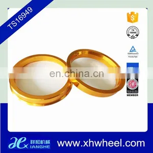 66.6 to 57.1mm Aluminum Car Wheel Hub Ring/Gold Center Ring thumbnail-1