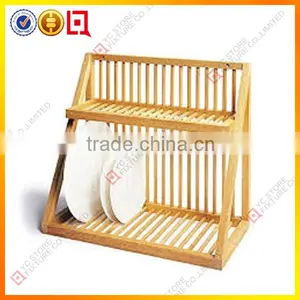 Wood Dish Rack for Cabinets/plae Holder thumbnail-1