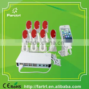 100% Secure For Retails Store Display Multi Phones Alarm Stand With 8 Ports Charger thumbnail-1