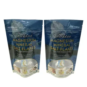 Resealable Heat Seal Foil Bath Salt Packaging / Himalayan Salt Bag With Window thumbnail-2