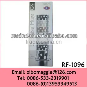Professional Zibo Made Wholesale Porcelain Mug With Handle for Polka Dot Coffee Mug thumbnail-1