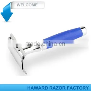 D649 Double Edge Blade Metal RUBBER Handle Safety Razor thumbnail-1