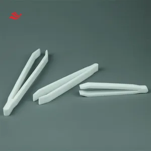 High Temperature Resistance Lab White PTFE Forceps PTFE Tweezers 200MM Size thumbnail-5