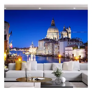 High Quality Modern Fashion Flower 8D Tv Background Retaining Wall Murals Drop Ship thumbnail-1