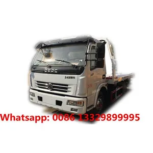 Customized Dongfeng Brand 4*2 LHD 4T Flatbed Wrecker Towing Truck thumbnail-1