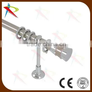 Golden Curtain Rod and Finial Set With Shiny Diamond Decorated thumbnail-2