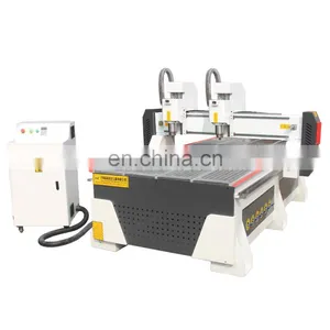 1325 1530 Two Heads Cutting Drilling CNC Router Vacuum Table Competitive Price Woodworking thumbnail-1