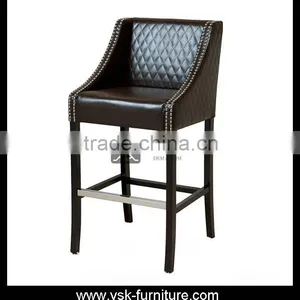 BC-053 Vintage High End Genuine Leather Bar Stool thumbnail-1