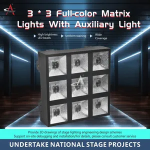 JZ940L 3x3 Matrix Light 9x40W Full Color 4in1 RGB LED Stage Effect Light thumbnail-4