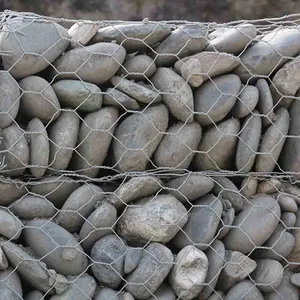 Wholesale Galvanized Hexagon Mesh Gabion Basket PVC Coating Gabion Box for River Bank thumbnail-2