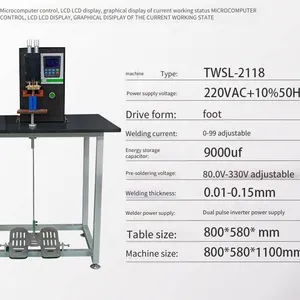 Battery Spot Welder, Lithium Battery Spot Welding Machine, Semi-automatic Lithium Battery Welding Machine, Gantry Frame Battery Cell Spot Welding Equipment thumbnail-3