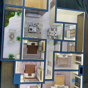 Supply Customized Exquisite Apartment Models With a Scale of 1:25. Customized Apartment Models With Lighting Effects thumbnail-2