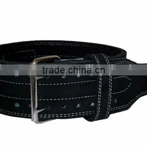 Weight Lifting Belt 4" Leather (Black Suede) XL thumbnail-1
