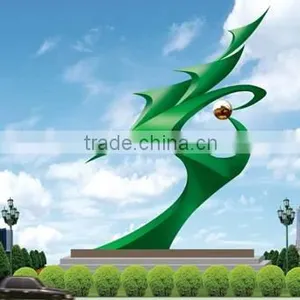 Modern Outdoor Arts Abstract Stainless Steel Sculpture for Garden Decoration thumbnail-1