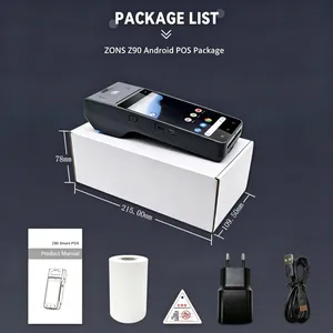 Z90 Handheld Android POS Machine Built-in 58mm Thermal Printer for Restaurant & Shop thumbnail-5
